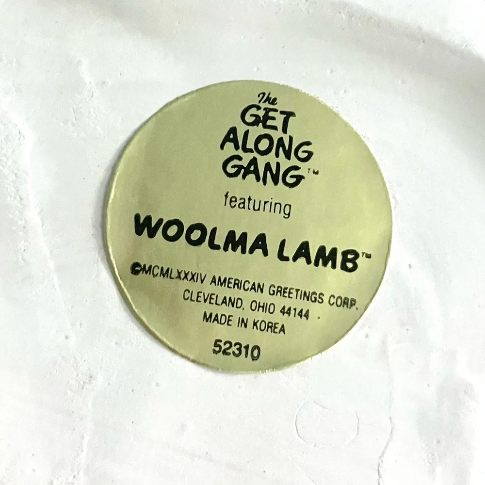 Vintage 80’s Get Along Gang Woolma Lamb animal ceramic coin bank